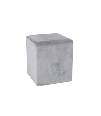 Grey Suede Ottoman